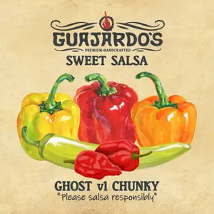 Ghost Chunky Sweet Salsa 16 oz - Naturally Sweet No Added Sugar Chunky Texture for Gourmet Dishes