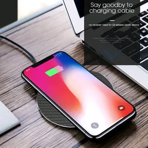 Standard Round Ultrathin Wireless Charger for Smartphones - Compact Design, Suitable for Various Devices Electronic Cellphone Charging