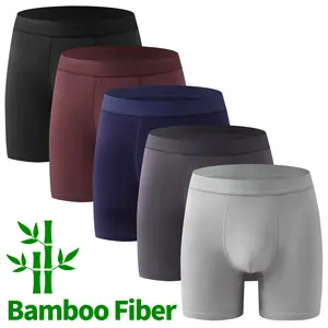 Five Pack Extended Men's Underwear Bamboo Fiber Sports Breathable Mid Waist Boxers European and American underwear men underwear short