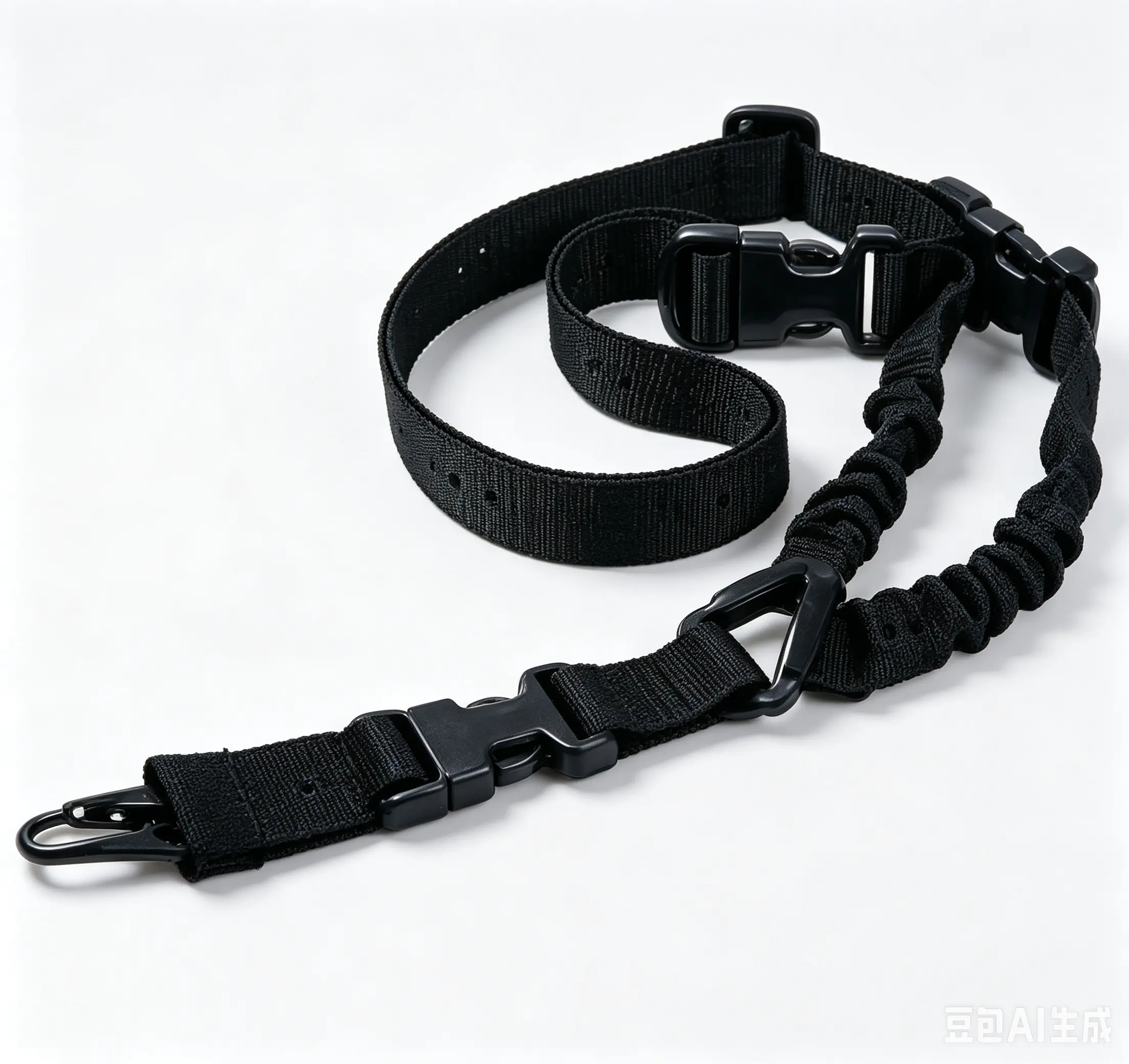 Adjustable Durable Nylon Single-Point Tactical Elastic Rifle Sling with Scratch-Resistant Covered Buckles for Outdoor Shooting