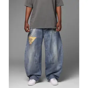 Loiter X Yu-Gi-Oh! Printed Yugi Denim Jeans Denim Blue