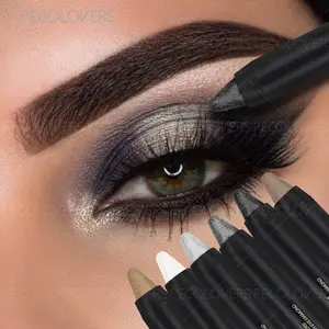 6pcs/set Shimmer Glitter Eyeshadow, Metallic Texture Eyeshadow Stick, Double-headed Brush Applicator， High Pigmented, Long Lastingl Eyeshadow Sticks, Eyeshadow Makeup