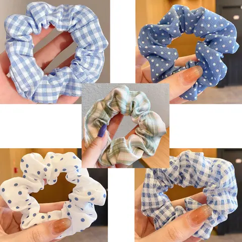 RW Satin Scrunchie - Unisex Soft Stretchy Elastic Band Scrunchies for Hair, Smooth Texture, Casual Elegant Fashion Everyday Hair Styling Accessory