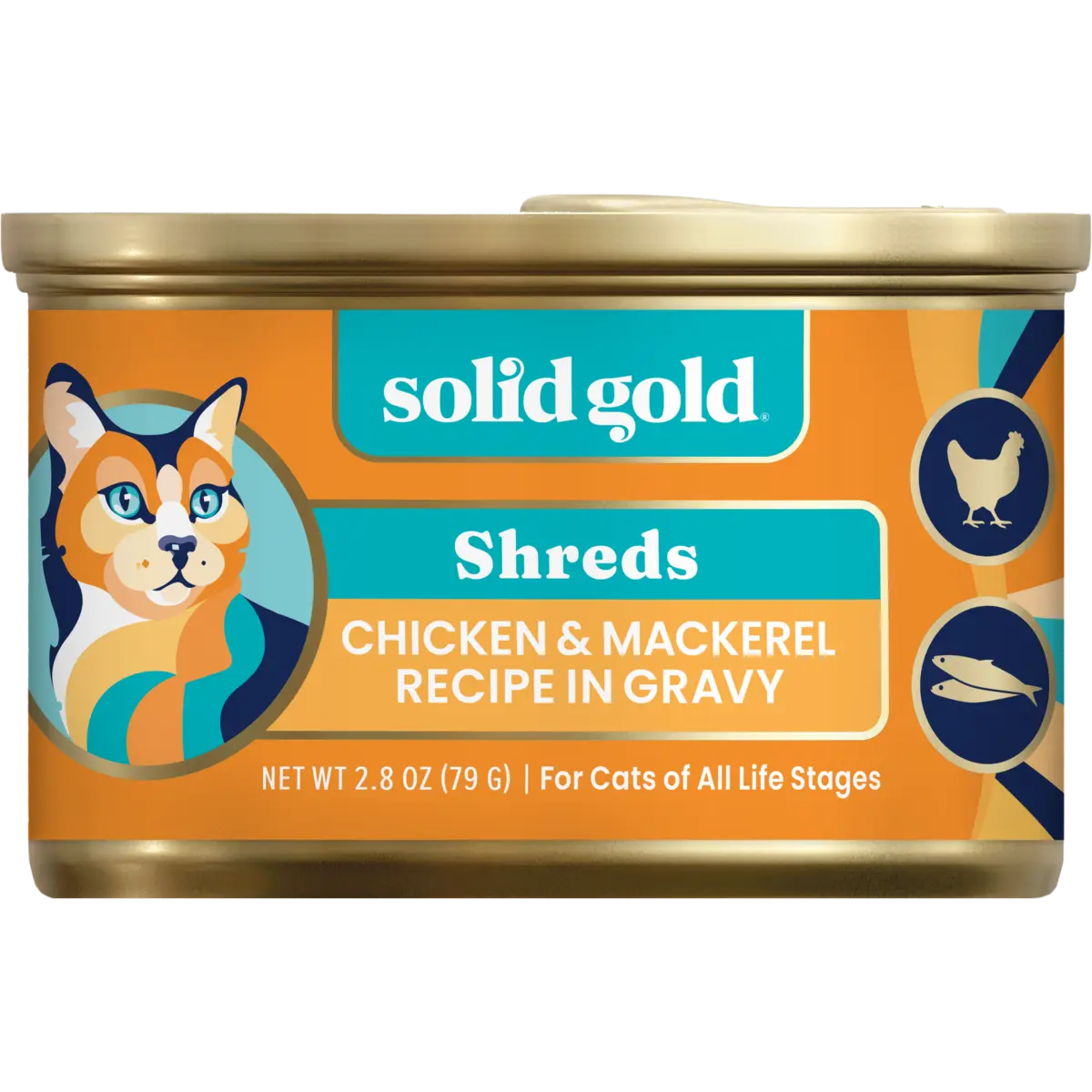 Solid Gold Nature's Harmony™ Chicken & Mackerel Wet Food for Cats - Low Calorie, Savory Gravy, Hydrating, Vitamin & Mineral Rich, Suitable for Kitten, Adult, Senior Cats