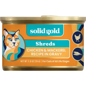 Solid Gold Nature's Harmony™ Chicken & Mackerel Wet Food for Cats - Low Calorie, Savory Gravy, Hydrating, Vitamin & Mineral Rich, Suitable for Kitten, Adult, Senior Cats