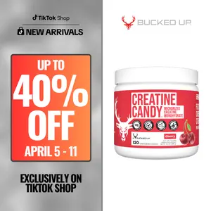 Bucked Up Creatine Candy [120 ct.] High Absorption Creatine Monohydrate Tablets for Bloating-Free Strength & Recovery