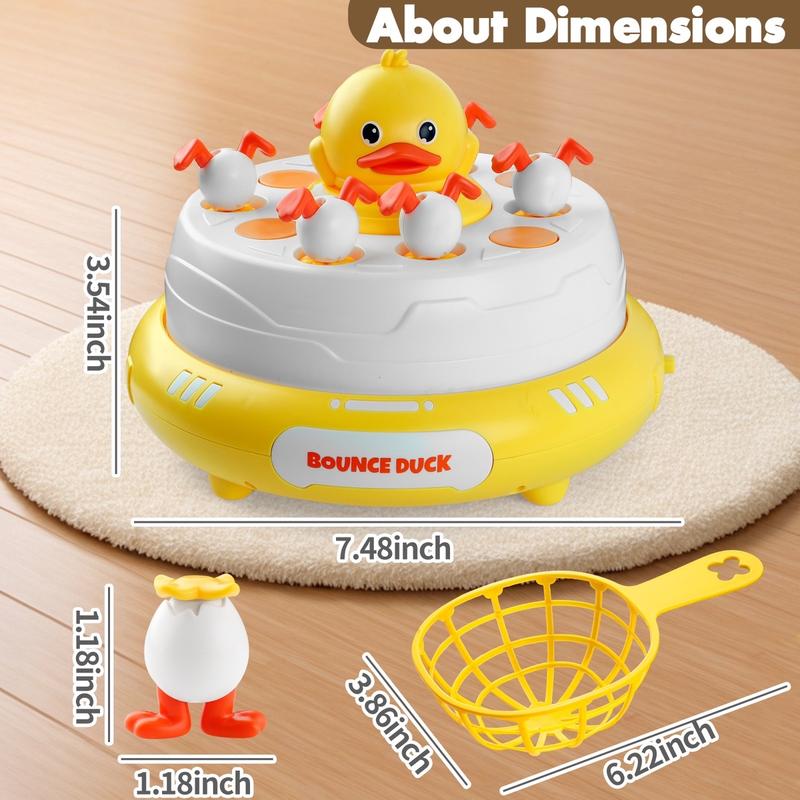 Bounce and Catch Duck Board Game Toy for Kids Popping Up Music Duck Educational Musical