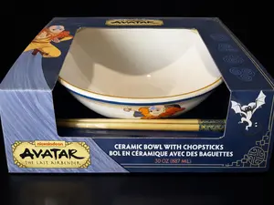 Avatar The Last Airbender Ceramic Ramen Bowl With Bamboo Chopsticks 30oz | 0330