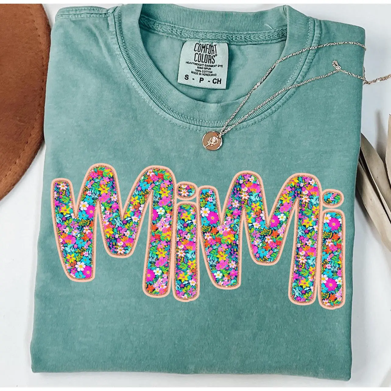 FLORAL GLITTER NAME (4 OPTIONS) - DTF TRANSFER