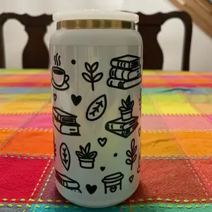 Book Lover Tumbler - Festive Drinkware for the Holidays - Bottle