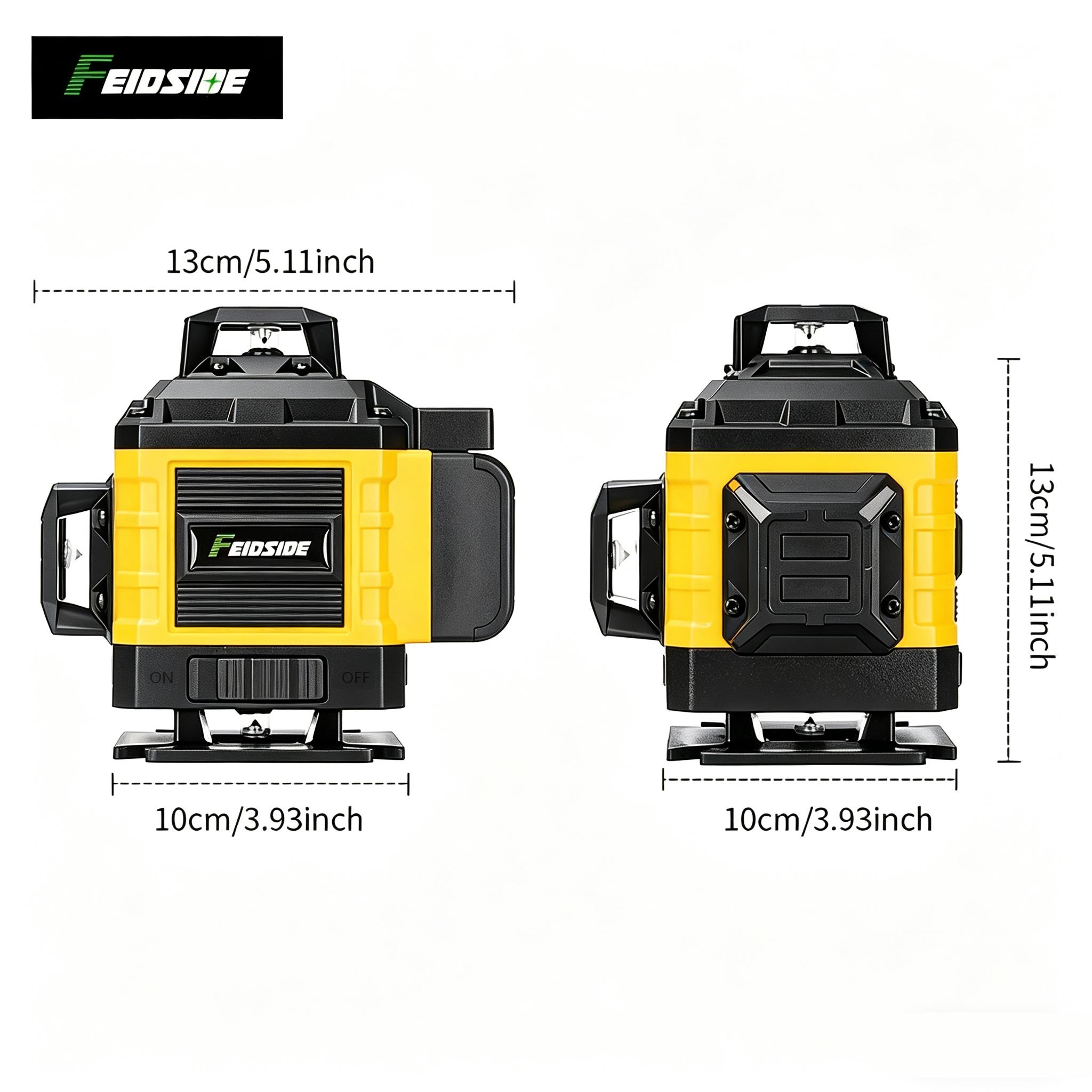 Pro-Grade 16-Line 4D Green Cross-Line Laser Level, Self-Leveling with Strong Magnetic Base,Includes 2x3000mAh Rechargeable Batteries & 39" Adjustable Tripod, for PrecisionIndoor/Outdoor Construction, Tiling, Framing, and Professional Renovation