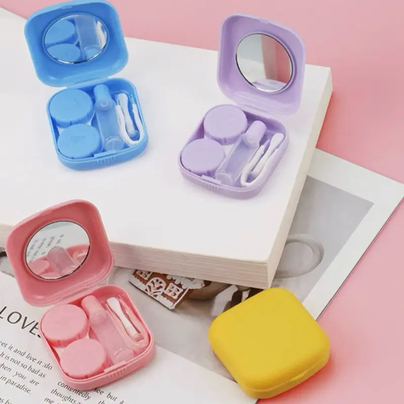 1 contacts lens applicator tool , with contacts lens case,sucker+tweezer with soft tip