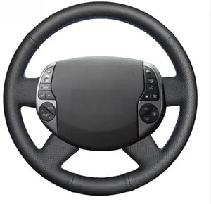 Hand Stitched Leather Steering Wheel Cover | Fits Prius XW20 2004-2009 | Custom Braid Car Accessory
