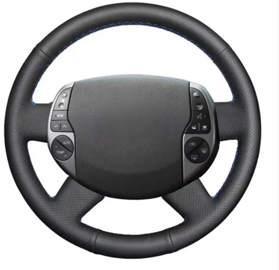 Hand Stitched Leather Steering Wheel Cover | Fits Prius XW20 2004-2009 | Custom Braid Car Accessory