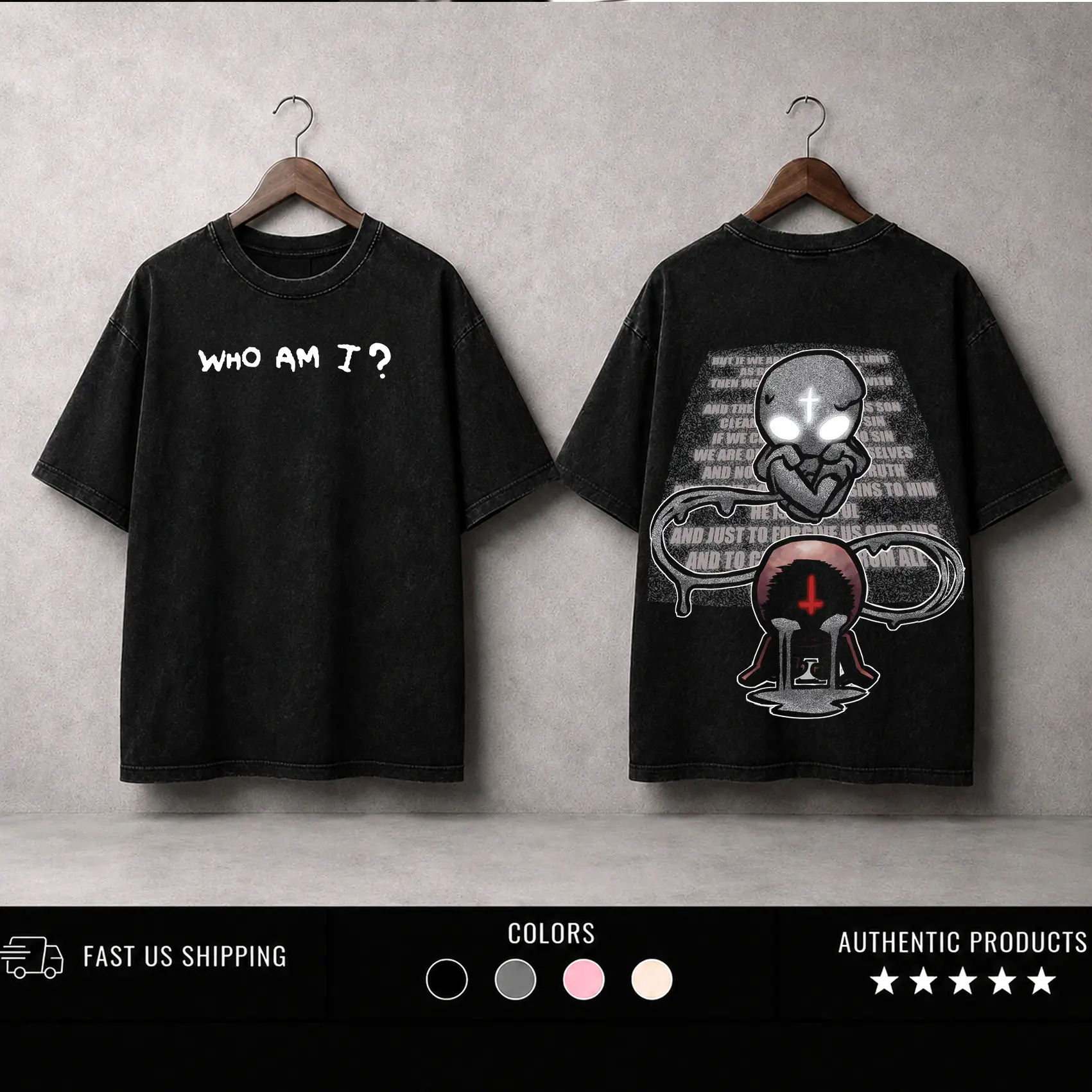 Who am I? The binding of Isaac Vintage Washed Oversize Unisex Tee, Indie Game Shirt, Tank Top Shirt, unisex heavyweight cotton t-shirt washed vintage t-shirt Casual Menswear