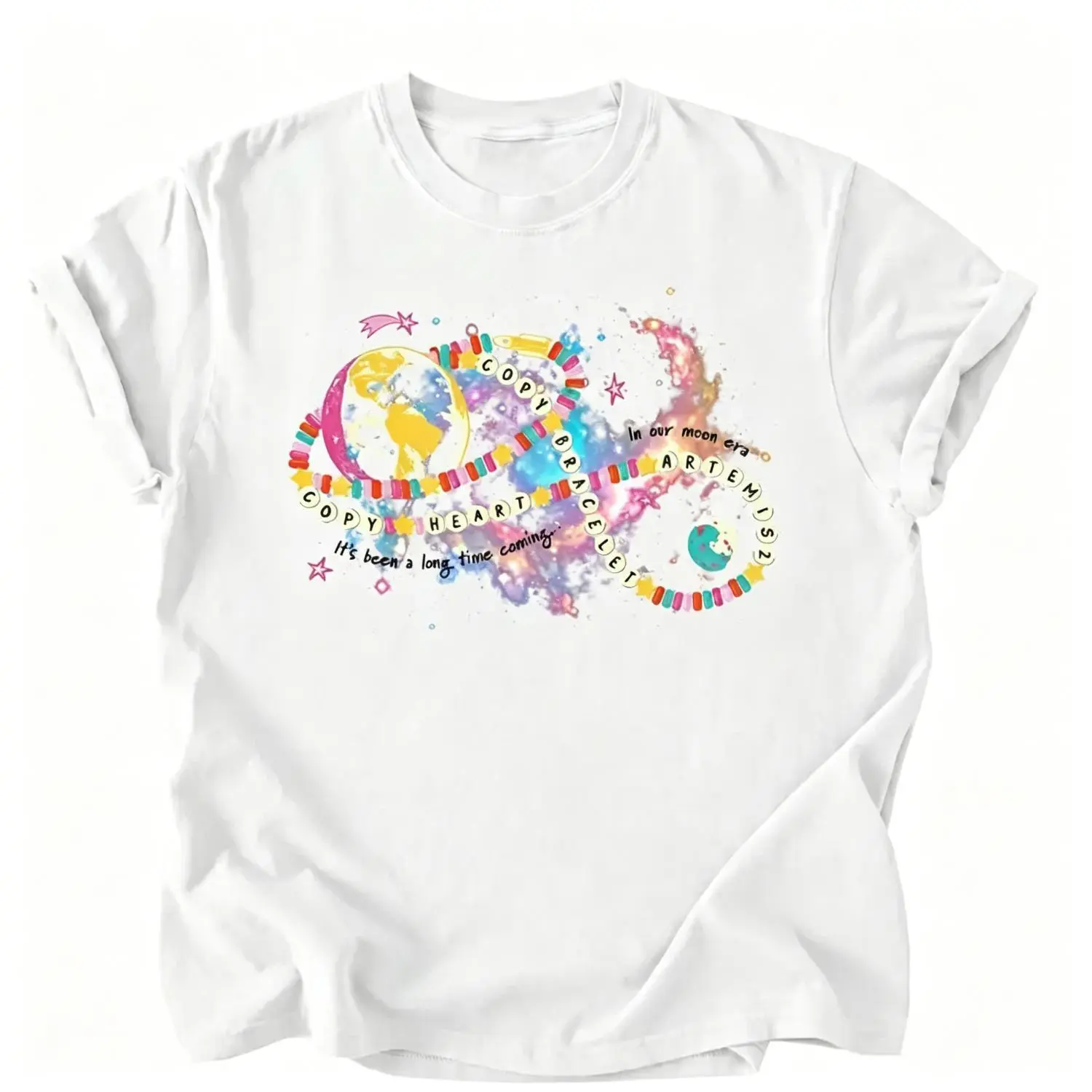 Copy Heart and Bracelet Featuring Artemis II NASA Mission Shirt Sweatshirt and Hoodie