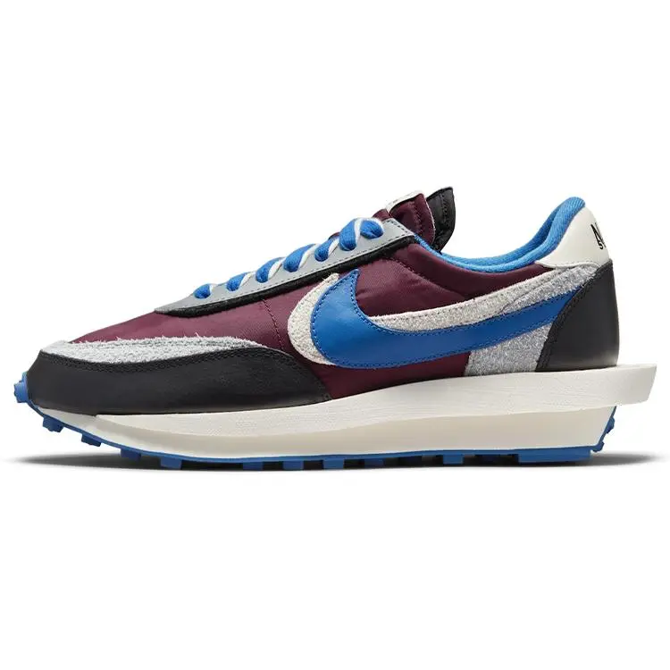 Nike X Sacai Undercover LDWaffle Night Maroon Team Royal' Comfort Low Top Sneakers Unisex DJ4877-600