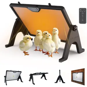 Brooder Plate For Chicks, Adjustable Height & Angle Chick Heat Plate For 30 Chicks, Chick Brooder Heating Plate With Remote Control, Chicken Coop Heater
