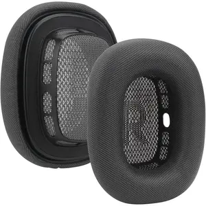 THE WELL KEPT Ear Pads Cushions Replacement Mesh Fabric Ear Cushions Compatible with Apple AirPods Max Headphone Softer Protein Leather Earmuffs Noise Isolation Memory Foam Earpads Cover (Gray)
