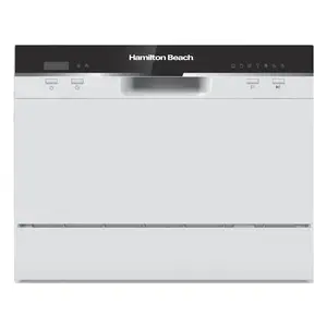 Hamilton Beach Countertop Dishwasher Model DB100 Compact Design for Efficient Cleaning White Space Saving Solution