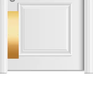 Fabbay 2 Pieces Aluminum Door Kick Plate, Exterior Door Kick Plates for Decor, 8 x 34 Inches, White