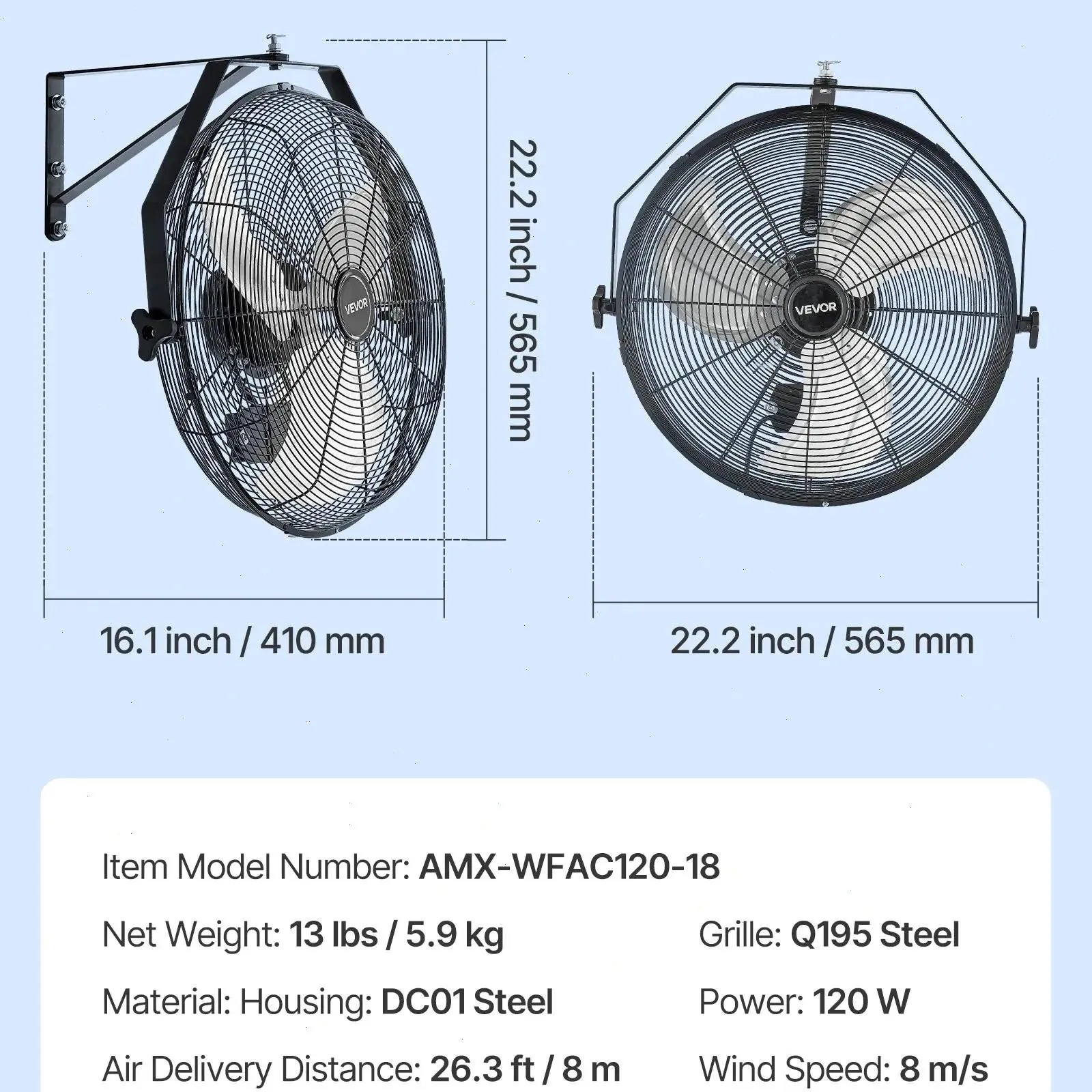 【NEW】18 Inch--3 Speed 4000 CFM