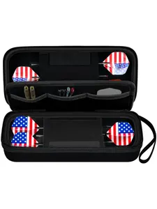 Dart Case for 6 Steel Tip and Soft Tip Darts, Elastic Band Design Dart Carrying Storage Holder, Double Mesh Travel Organizer for Dart Tips, Darts Gear
