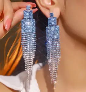 Sparkly rhinestone drop earrings-51 Percent of Profits goes to Save the Children USA, which feeds starving children around the world