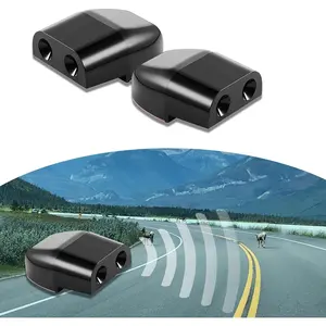 2PCS Deer Whistles for Car, Automotive Deer Warning Whistle Devices, Vehicle Warning Devices with Rubber Pads, Animal Warning Devices Avoids Collision Universal for Cars and Motorcycles