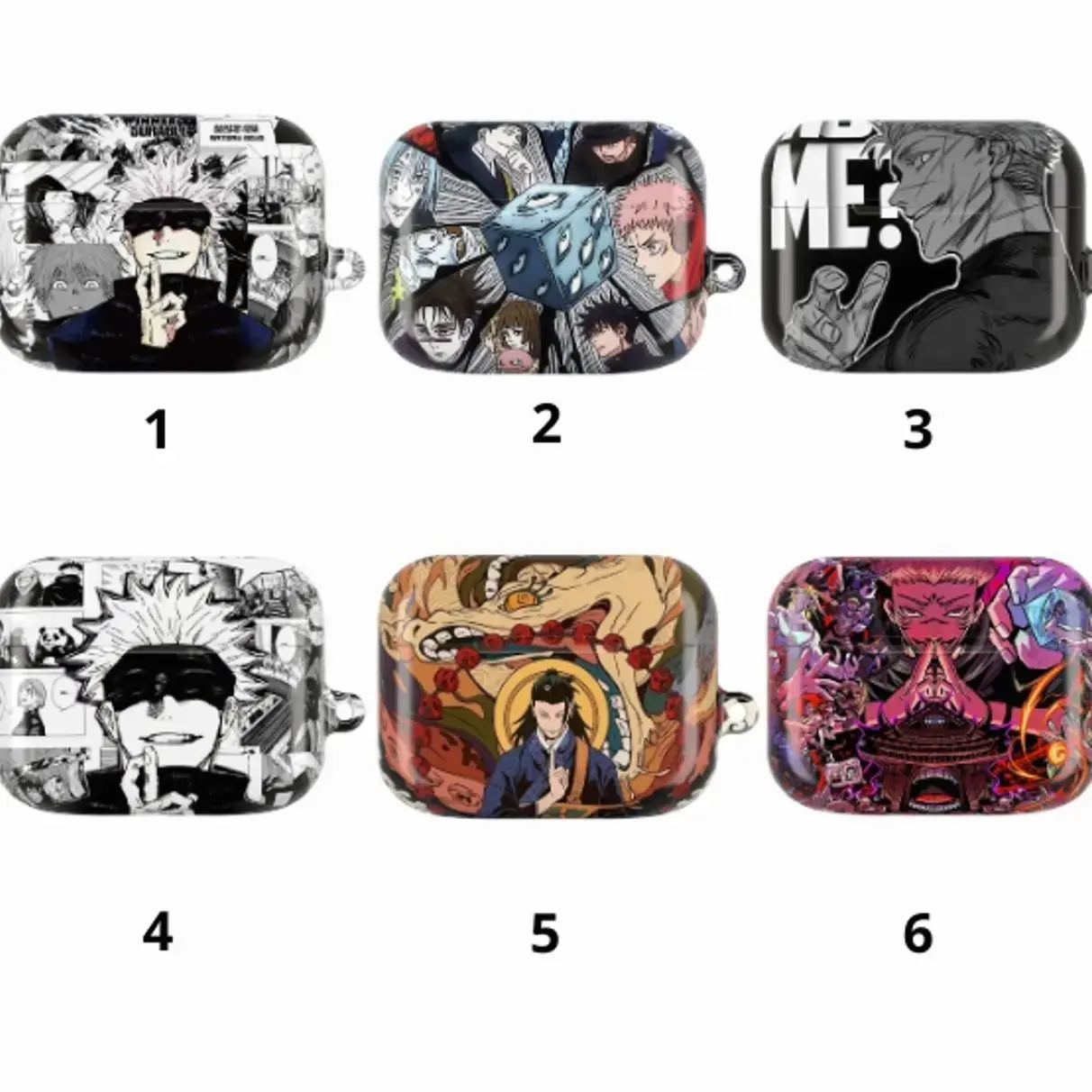 Jujutsu Kaisen AirPods Case, Gojo Satoru Airpods Case for all Airpods Gen 1 2 3 4 & Pro 1, 2, 3 Aesthetic AirPods Case Cover Protective