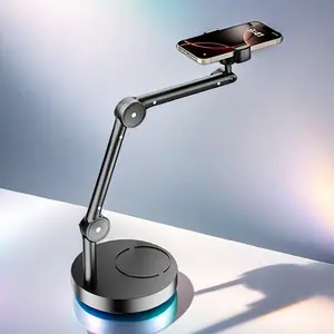 Adjustable Universal Metal Phone Tablet Stand, Tablet Phone Mount, Multi-Angle Desktop Holder, Perfect for Overhead Shots, Live Streaming, Selfie Sticks, Tripods