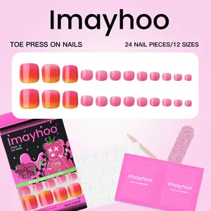 Imayhoo Toe nails Press on nails 24pcs IMHT0026-Nail Care,Nail Art