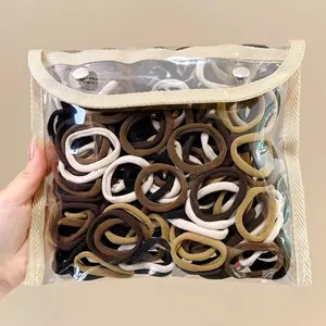 100pcs Hair Tie for Women – No Damage, No Crease Marks, Non Slip & Soft, High Elasticity & Durable Ponytail Holder for Daily Use Mother's Day Gift
