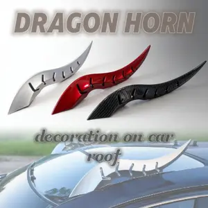 Car Roof Dragon Horns Decoration – Universal Car Styling Modification Accessory, Unique Fantasy Roof Spike for SUV, Truck, Motorcycle, ATV, Off-Road Vehicles