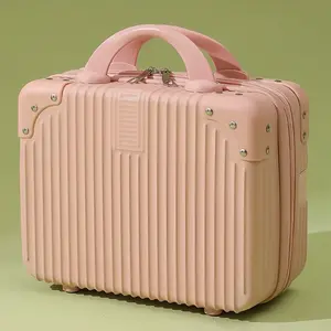 14-Inch Retro Handheld Luggage Makeup Box Mini Suitcase for Travel and Souvenirs