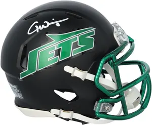 Garrett Wilson New York Jets Autographed Riddell Black Alternate Speed Mini Helmet - Fanatics Authentic Certified