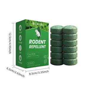 12 Pack Natural Rodent Repellent Balls – Peppermint & Lemon Oil Pest Deterrent for Rats, Mice, Squirrels, Spiders, Indoor & Outdoor Protection