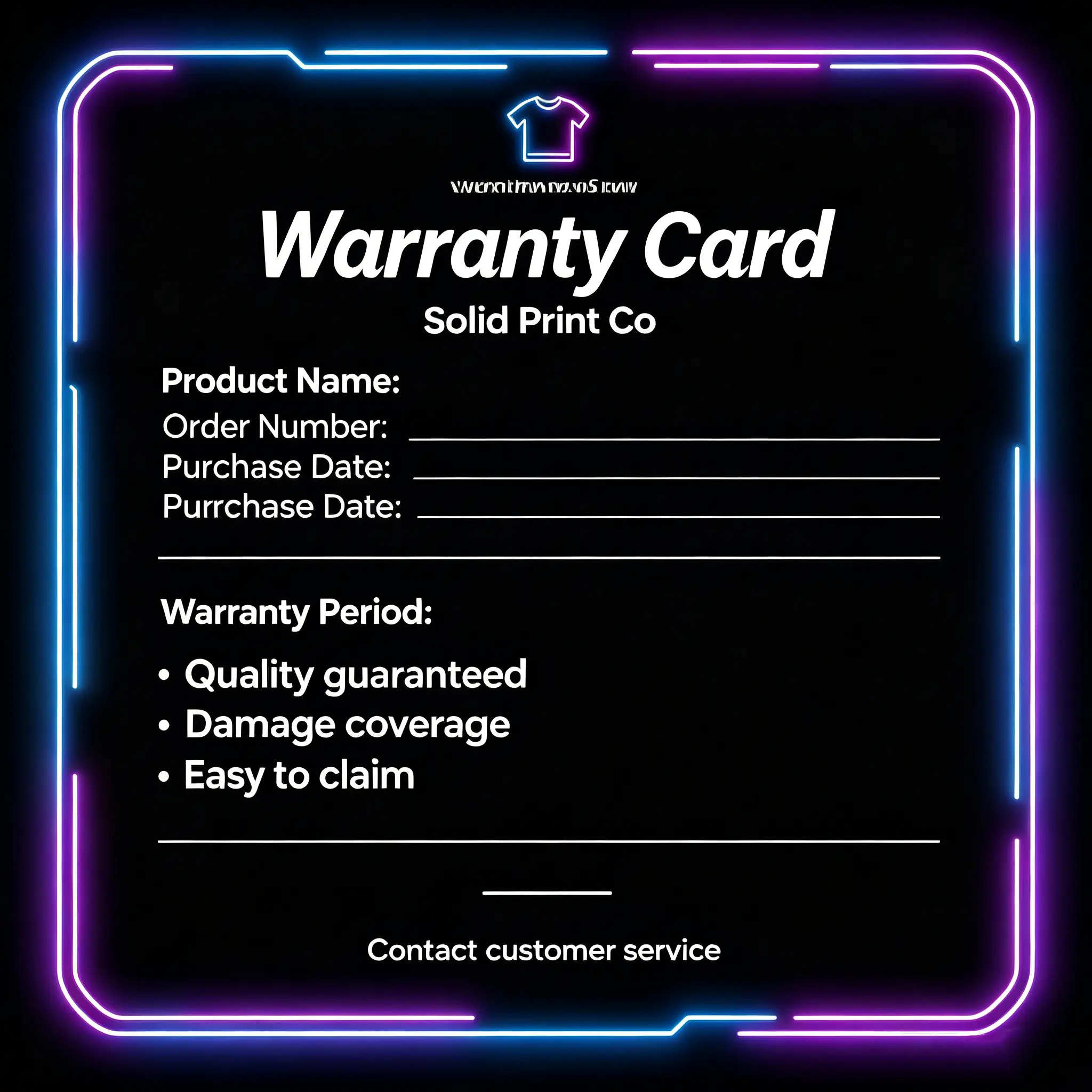 The T-Shirt After-Sale Warranty