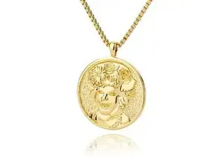 Medal Medallion Marsha Athena Hecate Coin Necklace,Queen Miraculous Medallion Necklace for Women