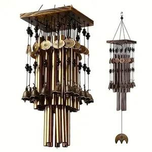 Outdoor Wind Chime, 76.2 Cm Memorial Wind Chime, 24 Copper Tubes, 16 Copper Bells, Garden, Courtyard, Window Hanging Decor, Mother's Gift