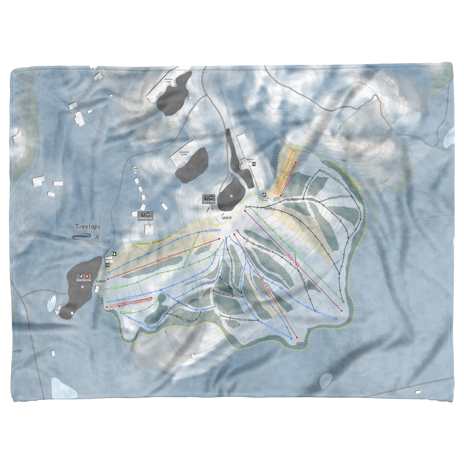 Treetops, Michigan Ski Resort Map Blanket