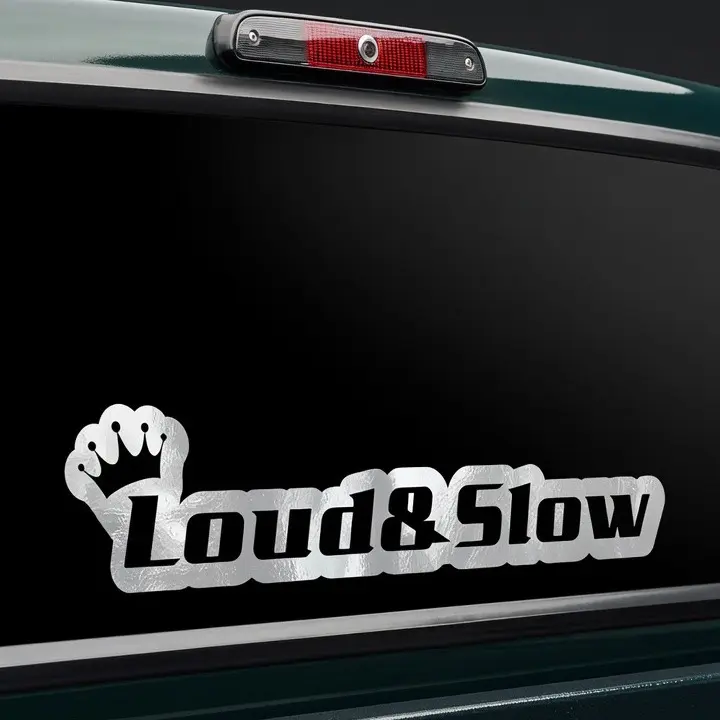 Loud & Slow Decal, 2-Pack Options - Outdoor Durable Vinyl Sticker - Easy to Apply Loud & Slow Decal, 2-Pack Options - Outdoor Durable Vinyl Sticker - Easy to Apply