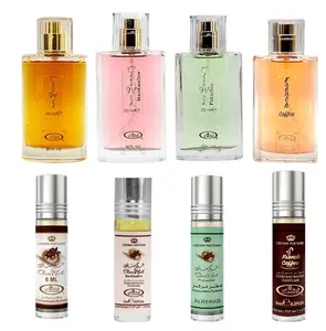 (8pc Bundle Pack) Choco Musk + Choco Musk Marshmallow + Choco Musk Pistachio 50ml + French Coffee - 50ml + 6m Roll-on+ 6ml Roll-On, by Al-Rehab EDP Spray