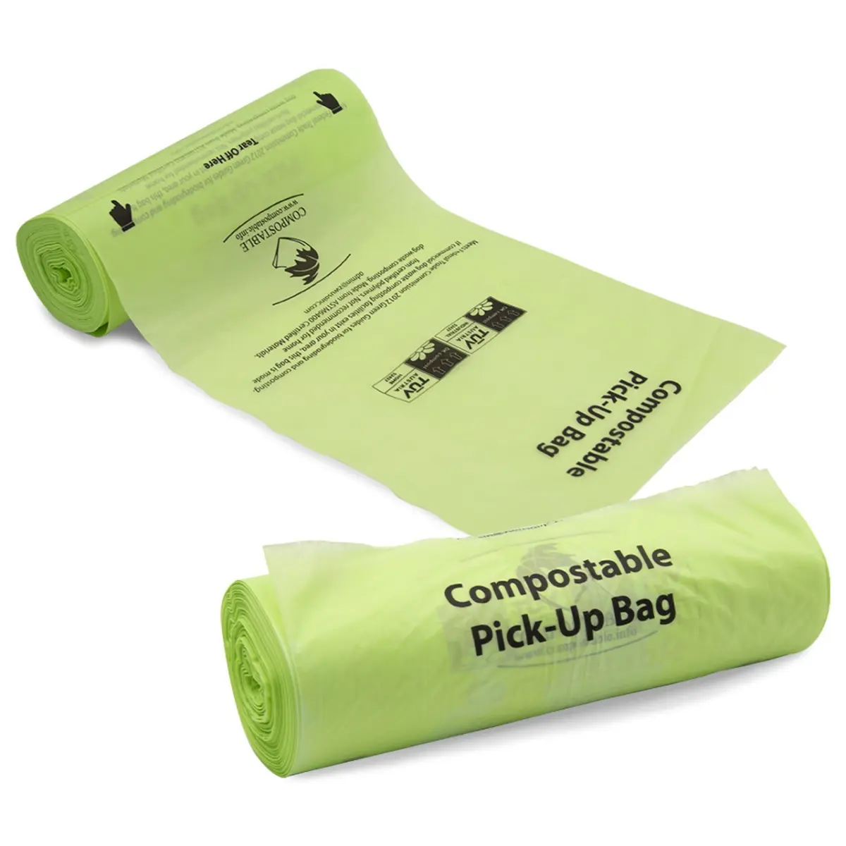 212 MAIN Plant-Based Durable Trash Bags - ASTM6400 Certified Eco-Friendly, Leak-Proof, Disposable, Non-GMO, 20-Micron Compostable Kitchen Trash Pack Rolls, NBPWP D222 Model, 200 Bags per Roll, Case of 2000