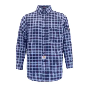 6.5OZ Classic Printed Plaid Shirts With Button-0816