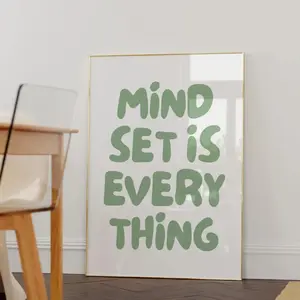A wall art piece with inspirational quotes, Quote Prints, perfect for classroom or home decor. This sage green print makes an excellent housewarming gift. Please note that it comes unframed