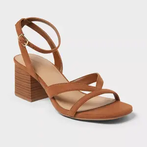 Women's Quincy Block Heels - Universal Thread Cognac 10