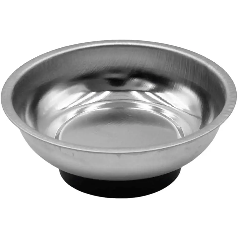 Magnetic Parts Tray, 3" Round Stainless Steel Storage Bowl for Mechanics, Universal Magnetic Tray Holder Organizer Tool for Screw, Socket, Pin, Bolt (3IN)