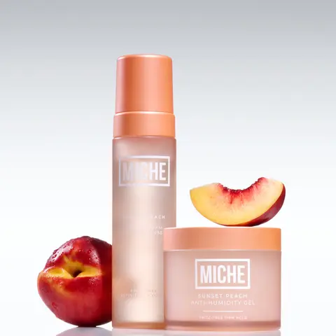MICHE Sunset Peach Anti-Humidity Gel & Gel-to-Foam Styling Mousse DUO