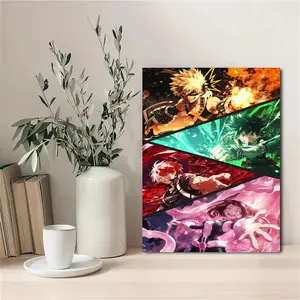 My Hero Academia Wall Decor Poster, Anime Design Cartoon Birthday Party Decoration, Photography Background, Bedroom Dorm Room Art, Unframed